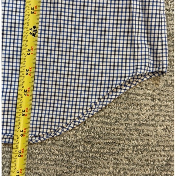 Polo Ralph Lauren Classic Fit Plaid Blue Button Down Shirt Mens Large Navy Pony - Picture 8 of 9